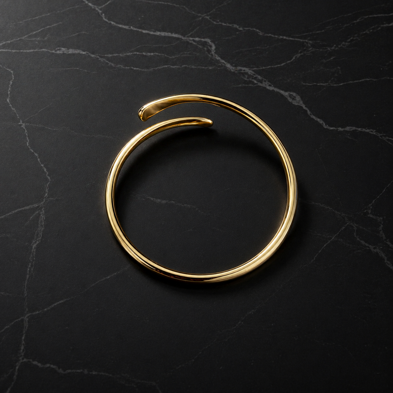 Gold Stainless Steel Wrap Bangle