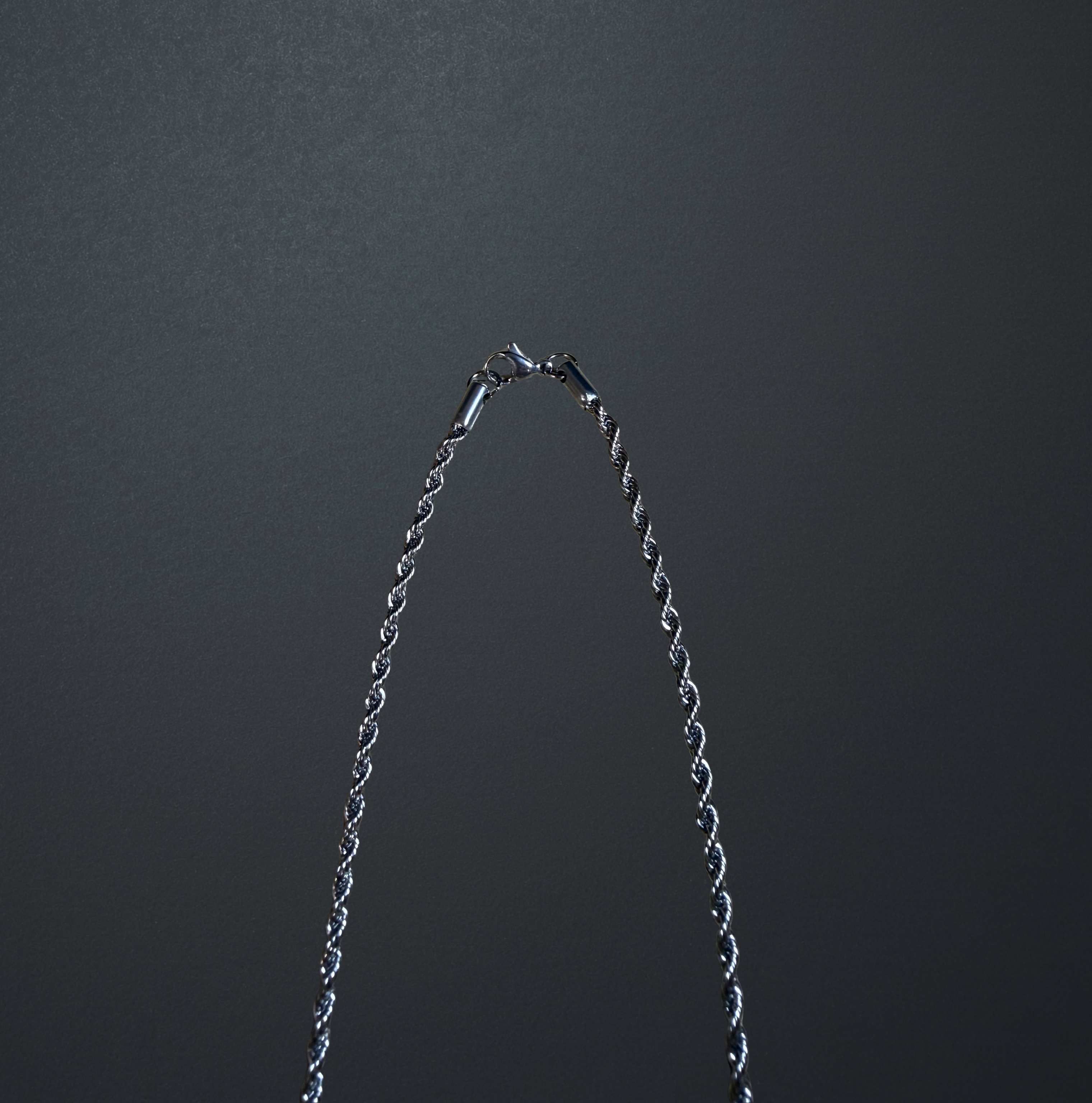 Silver Stainless Steel Rope Chain Necklace image 3