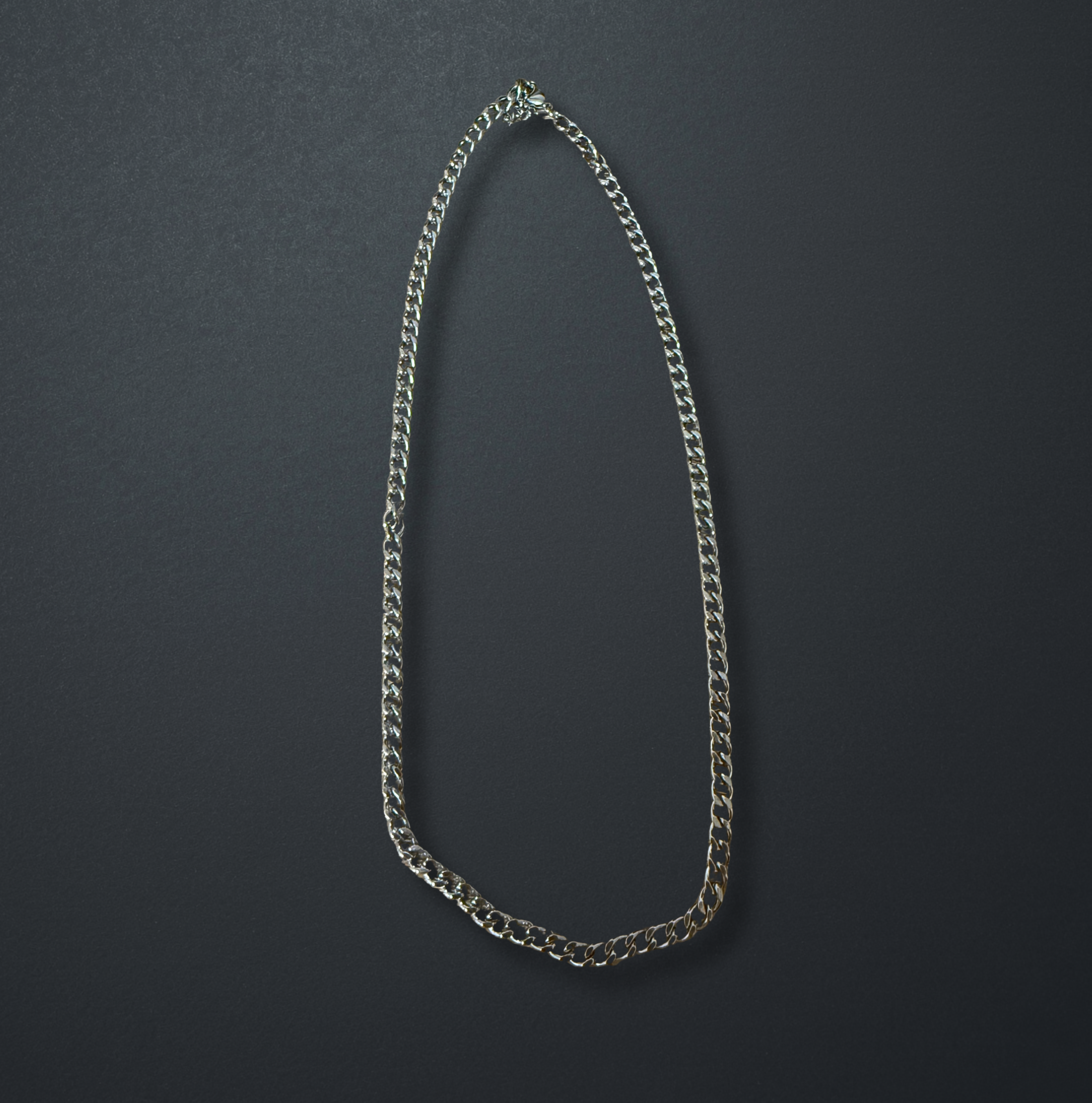 Silver Stainless Steel Curb Chain Necklace image 2