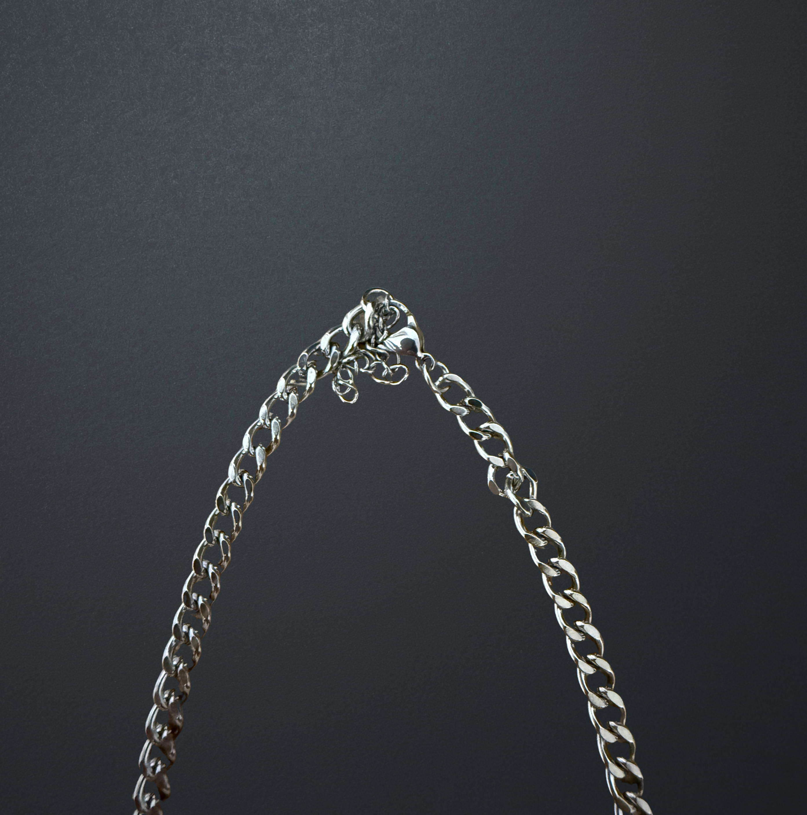 Silver Stainless Steel Curb Chain Necklace image 3