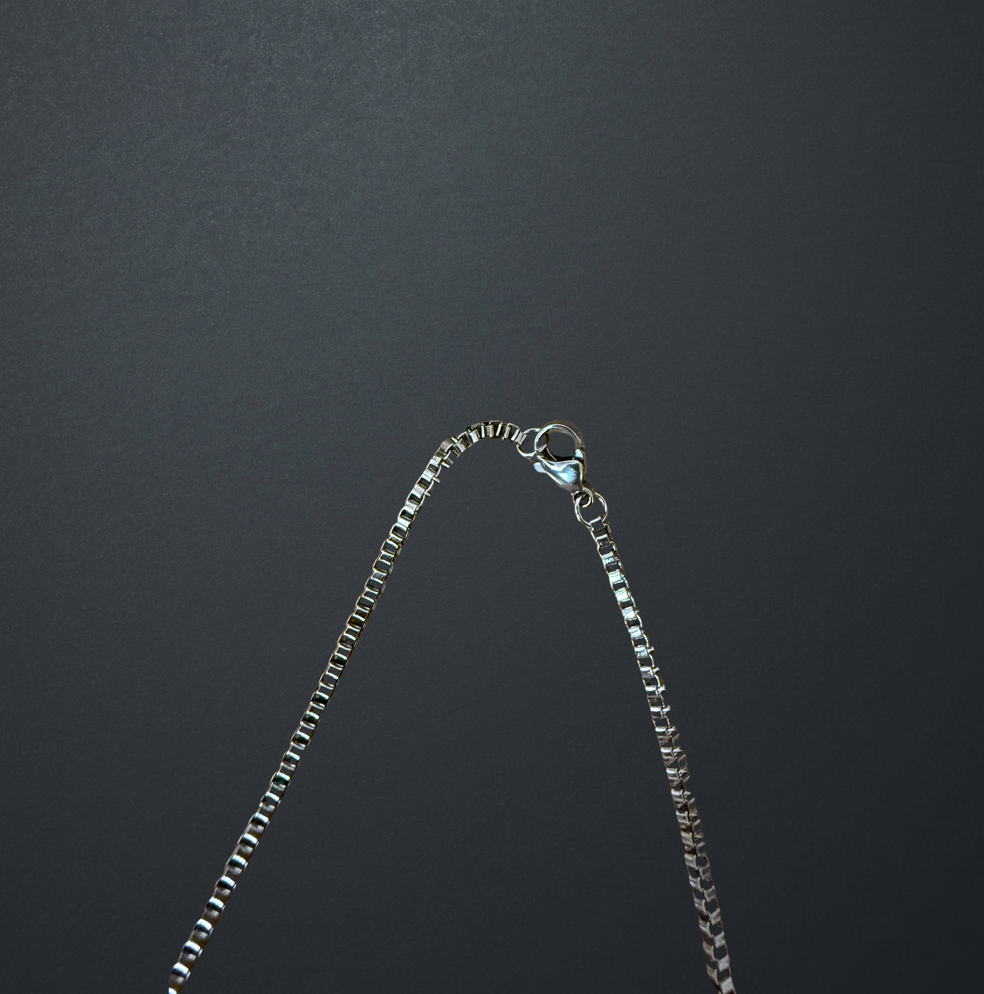 Silver Stainless Steel Box Chain Necklace image 2